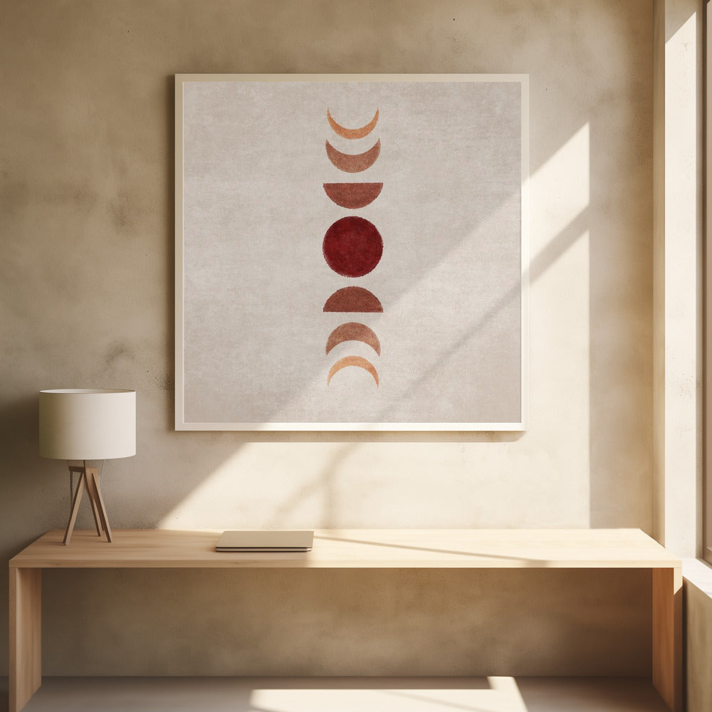 Bej Moon Phases Poster